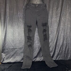Blackheart by Hot Topic Black Distressed Skinny Jeans